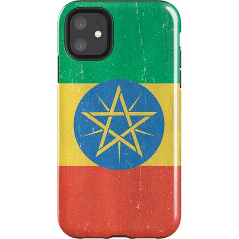 Ethiopia Flag Distressed iPhone 11 Impact Case